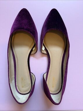 Mossimo Supply Co. Plum Pointed-Toe D'Orsay Flats